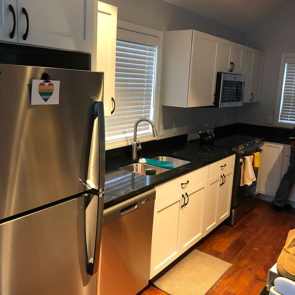 completed galley kitchen 